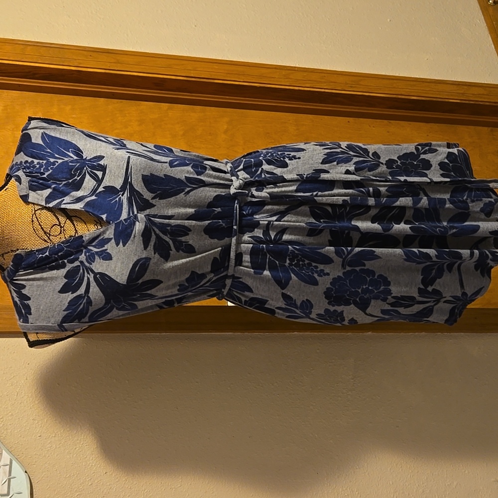 LOFT Blue Floral Dress